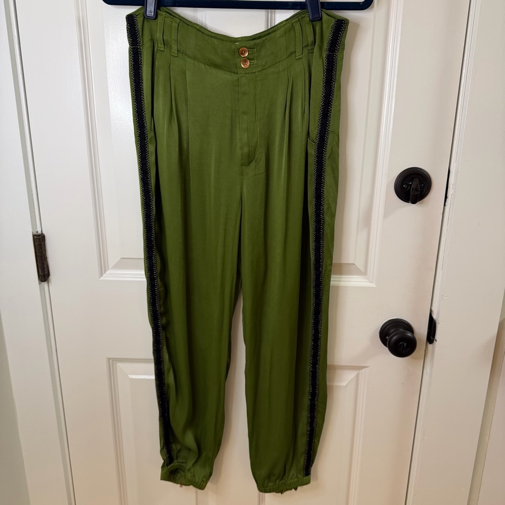 Anthropologie Satin Trousers